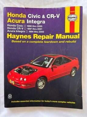 Haynes Repair Manual Honda Civic 1996-2000 CRV Acura Integral
